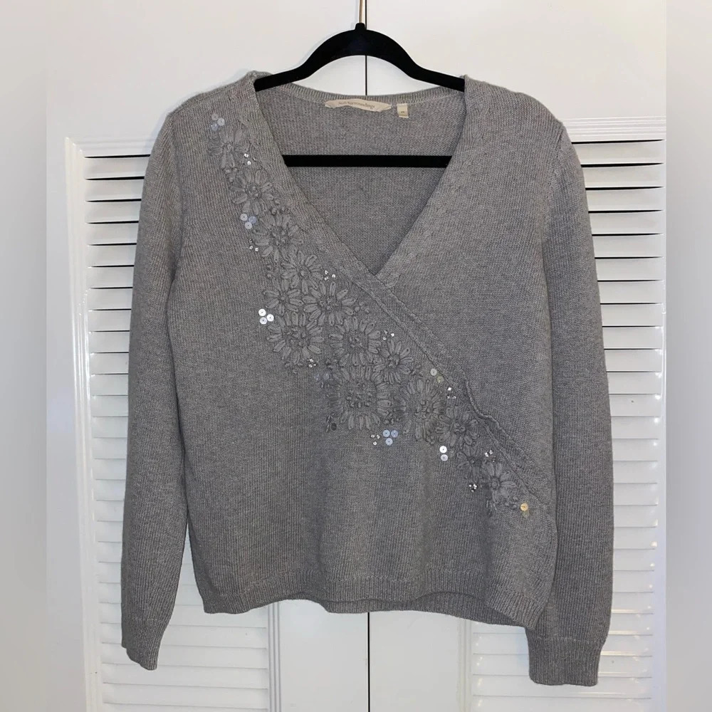 Soft Surroundings Faux Wrap Sweater